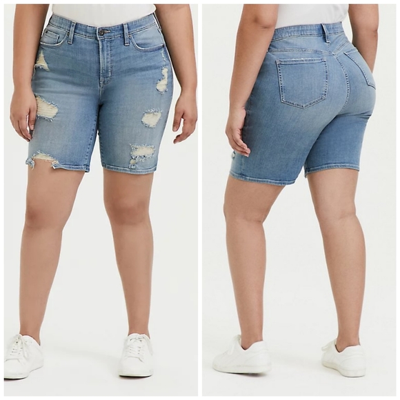 torrid Pants - SOLD Torrid high rise Bermuda jean shorts size 22
